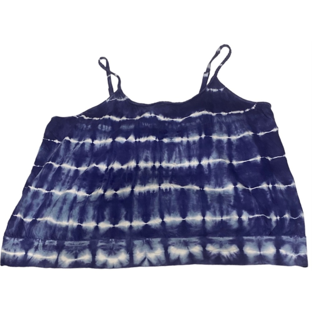 Lane Bryant Women’s Blue and White Tie Dye Tank Top Plus, size 26/28